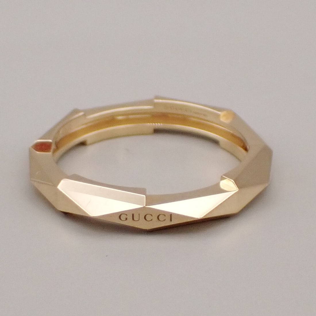 Gold Gucci Link to Love Studded Band Ring for Women (1 of 2)
