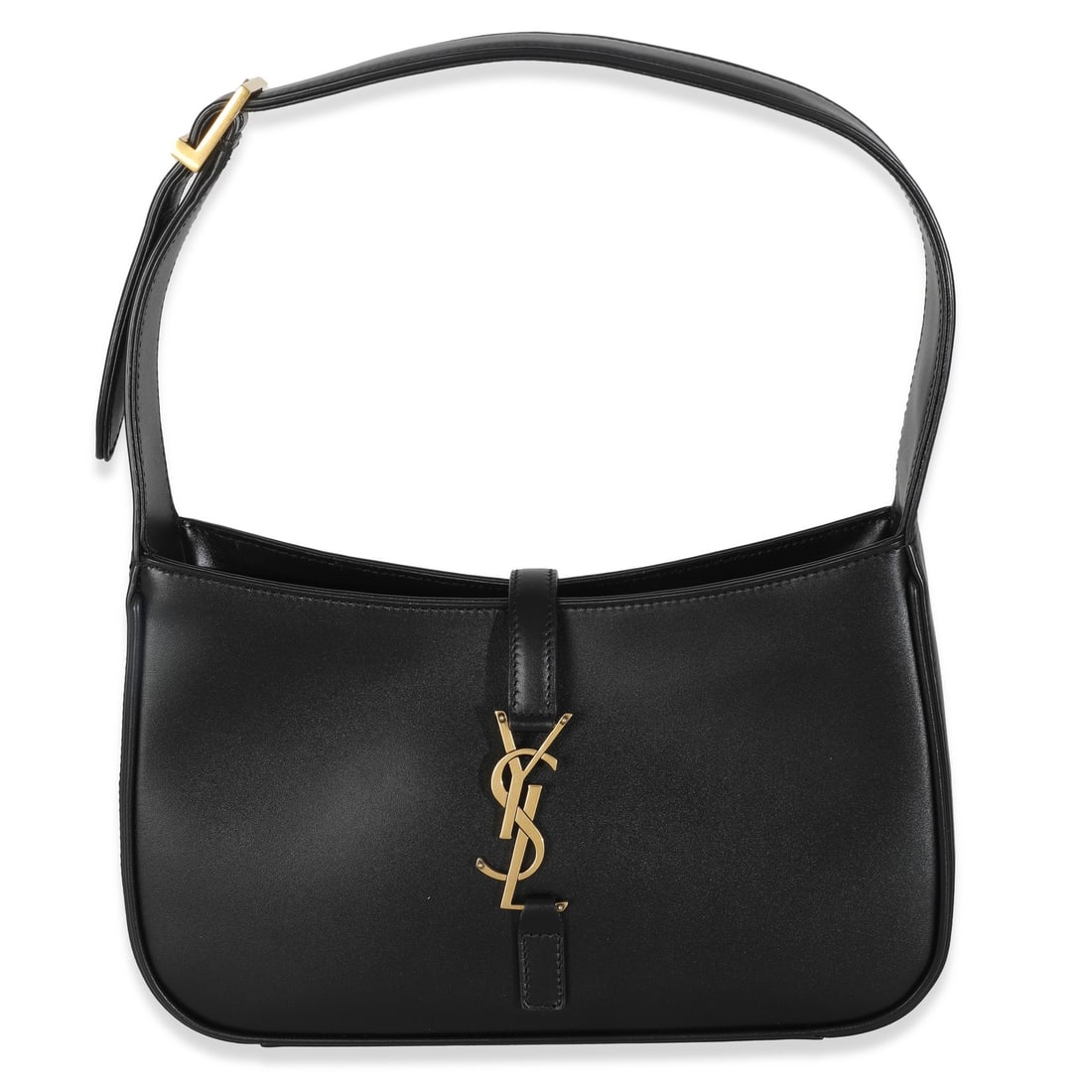 Saint Laurent Le 5 a 7 Black Leather Hobo with Suede Lining (1 of 7)