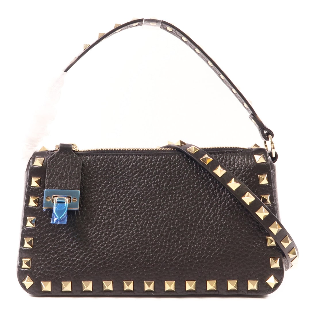 Valentino Rockstud Black Calfskin Shoulder Bag 6W2B0J47VSF/0NO (1 of 12)