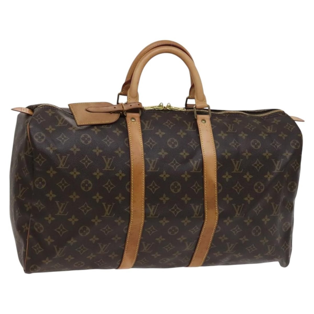 Keepall 50 Travel Boston Bag in Multicolour by Louis Vuitton: Keepall 50 Travel Boston Bag in Multicolour by Louis Vuitton This pre-owned Louis Vuitton Keepall 50 Boston bag features a multicolour design and is crafted for female use. The bag shows signs of use,