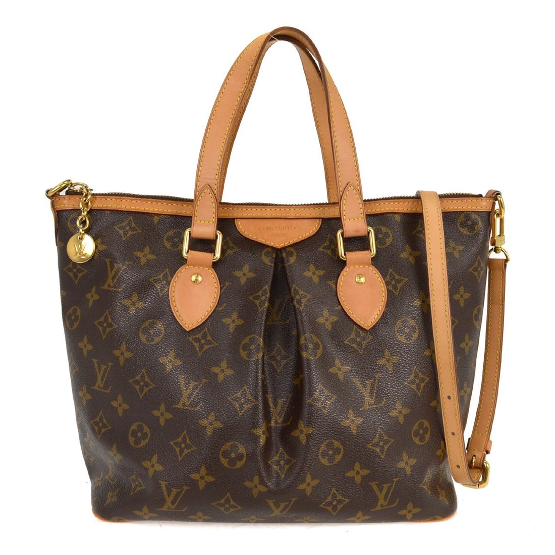 Louis Vuitton Palermo PM Monogram Tote Bag M40145 Brown Canvas (1 of 8)
