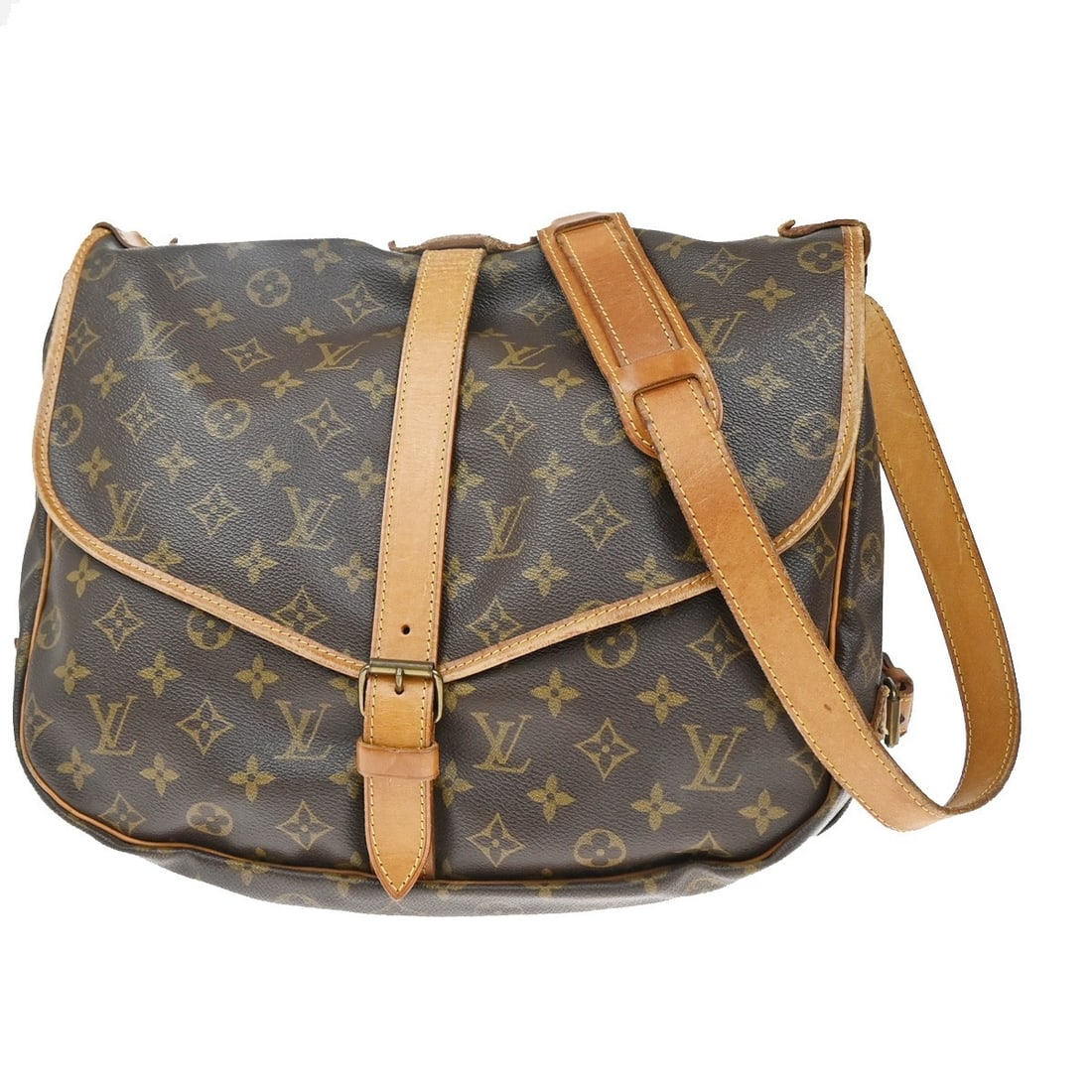 Saumur Shoulder Bag by Louis Vuitton in Brown (1 of 1)