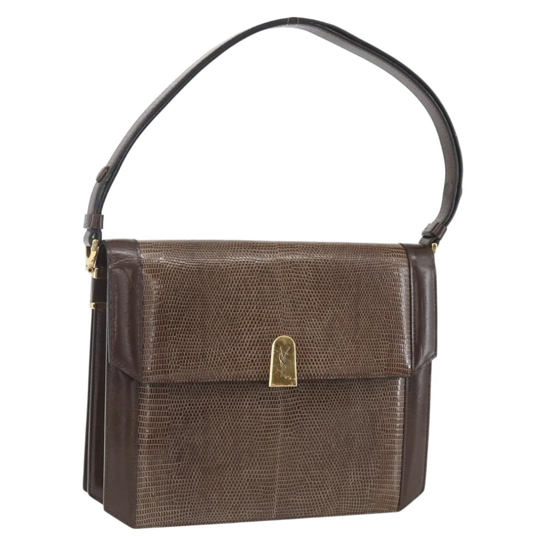 Vintage Saint Laurent Brown Shoulder Bag for Women: Vintage Saint Laurent Brown Shoulder Bag for Women This pre-owned Saint Laurent vintage shoulder bag comes in brown and is designed for women. It is in excellent condition with minor signs of wear, in