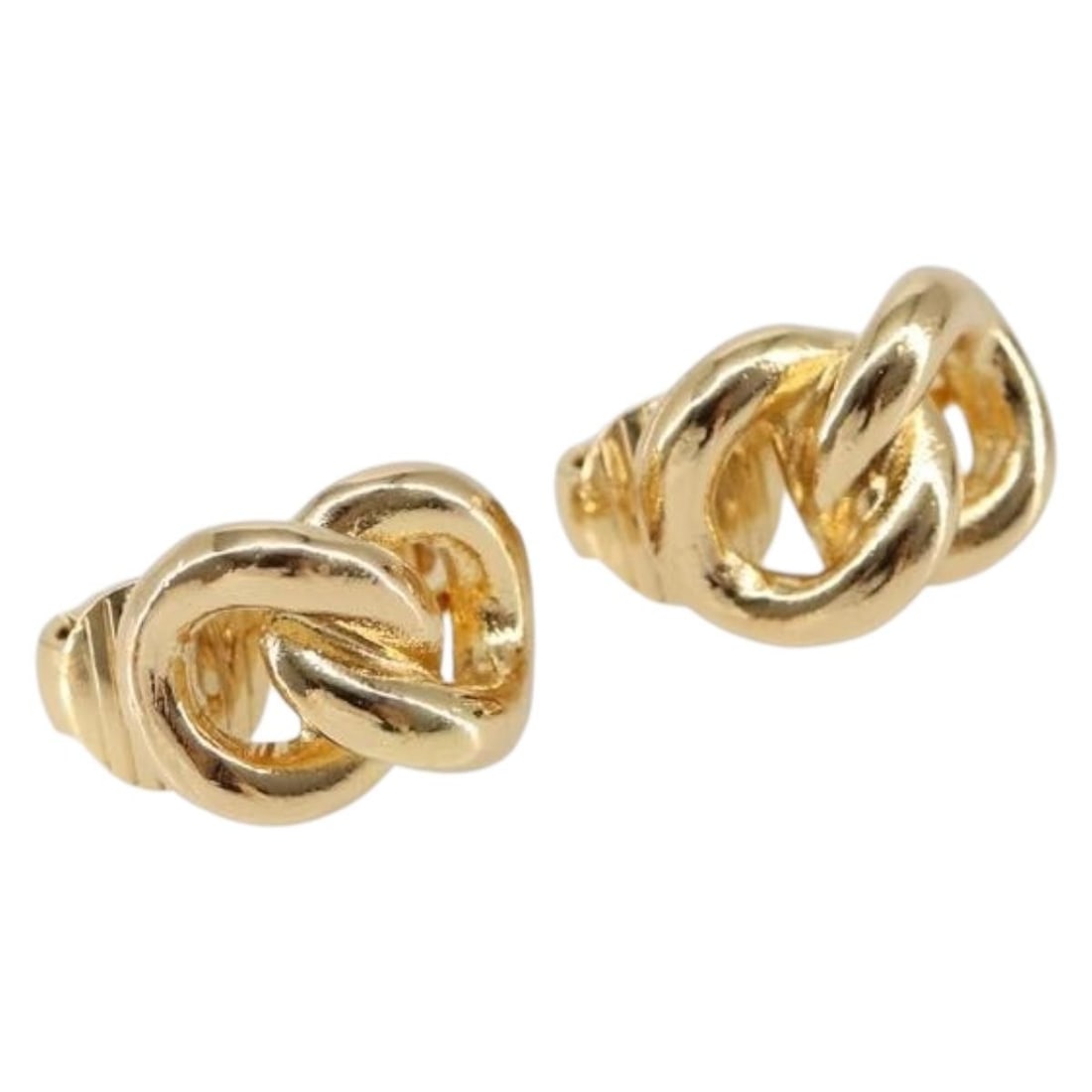 Vintage Christian Dior Gold Tone Circular Clip-On Earrings: Vintage Christian Dior Gold Tone Circular Clip-On Earrings This pre-owned pair of Christian Dior vintage round clip-on earrings features the iconic logo design in a gold tone. Designed for women, the