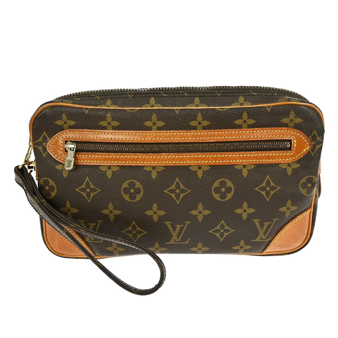 Louis Vuitton Marly Dragonne GM Clutch Bag M51825 Brown Leather: Louis Vuitton Marly Dragonne GM Clutch Bag M51825 Brown Leather Discover the elegance of the Louis Vuitton Marly Dragonne GM Clutch Bag, a perfect accessory for casual occasions. This vintage piece fe