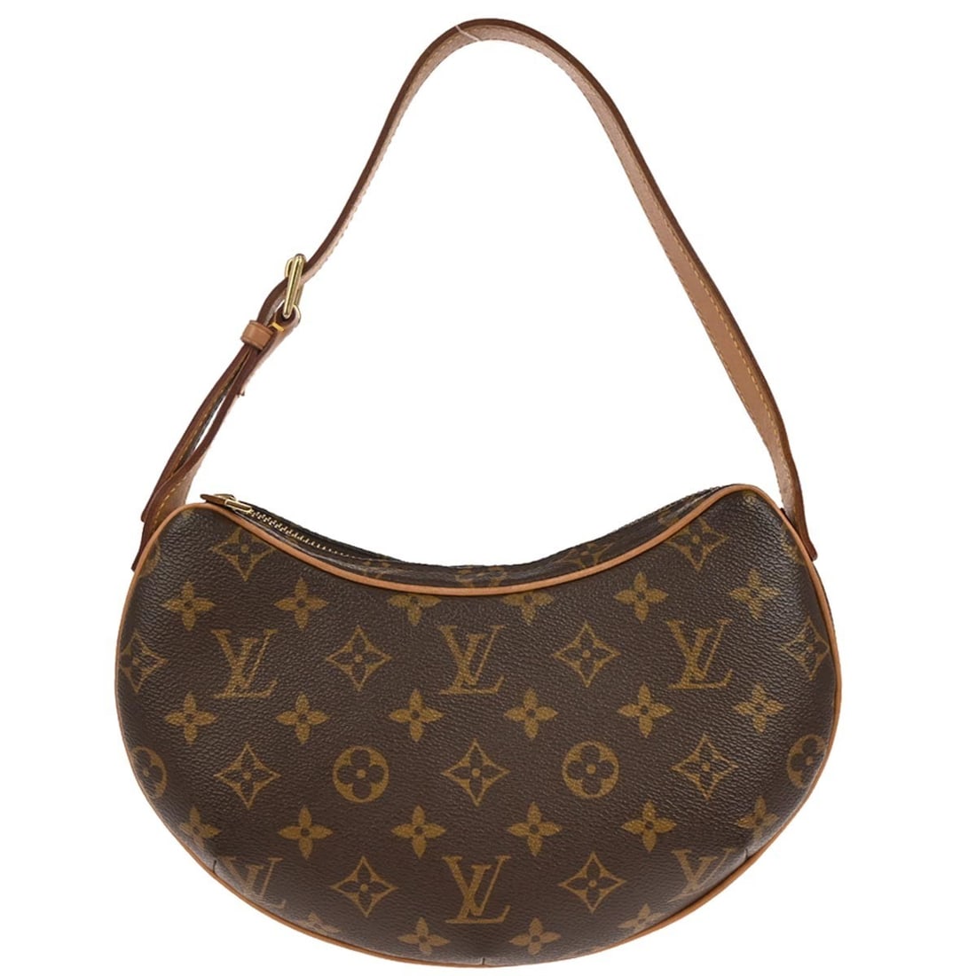 Monogram Canvas Pochette Croissant Medium Hobo Bag by Louis Vuitton M51510: Monogram Canvas Pochette Croissant Medium Hobo Bag by Louis Vuitton M51510 This Louis Vuitton Monogram Pochette Croissant Handbag features a classic monogram canvas leather exterior in brown with a to