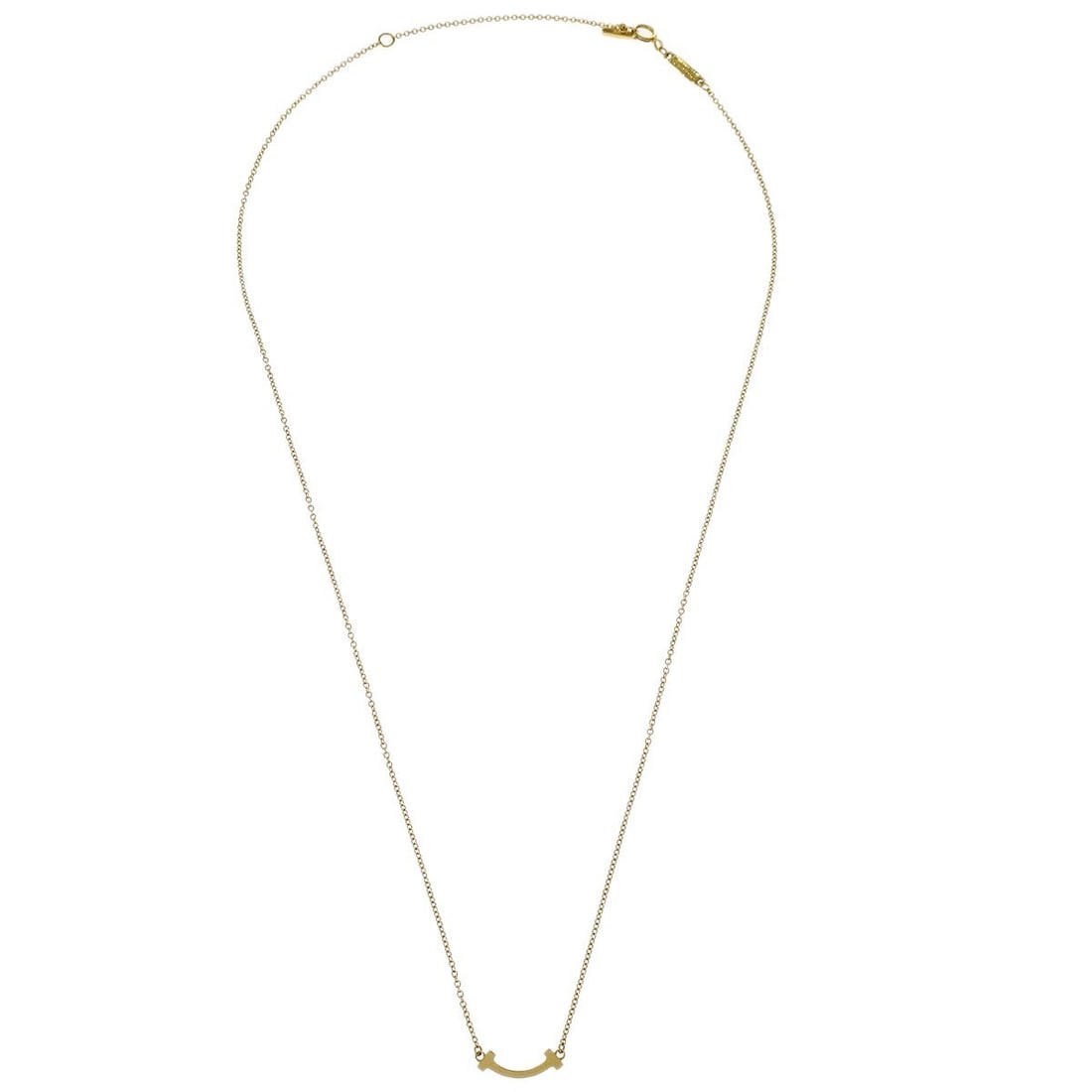 T Smile Gold Pendant Necklace by Tiffany & Co. (1 of 2)