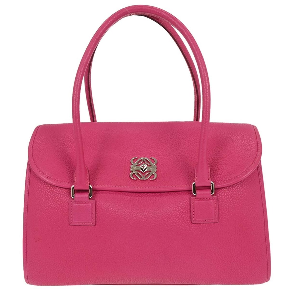Loewe Pink Leather Top Handle Handbag with Turn Lock (1 of 10)