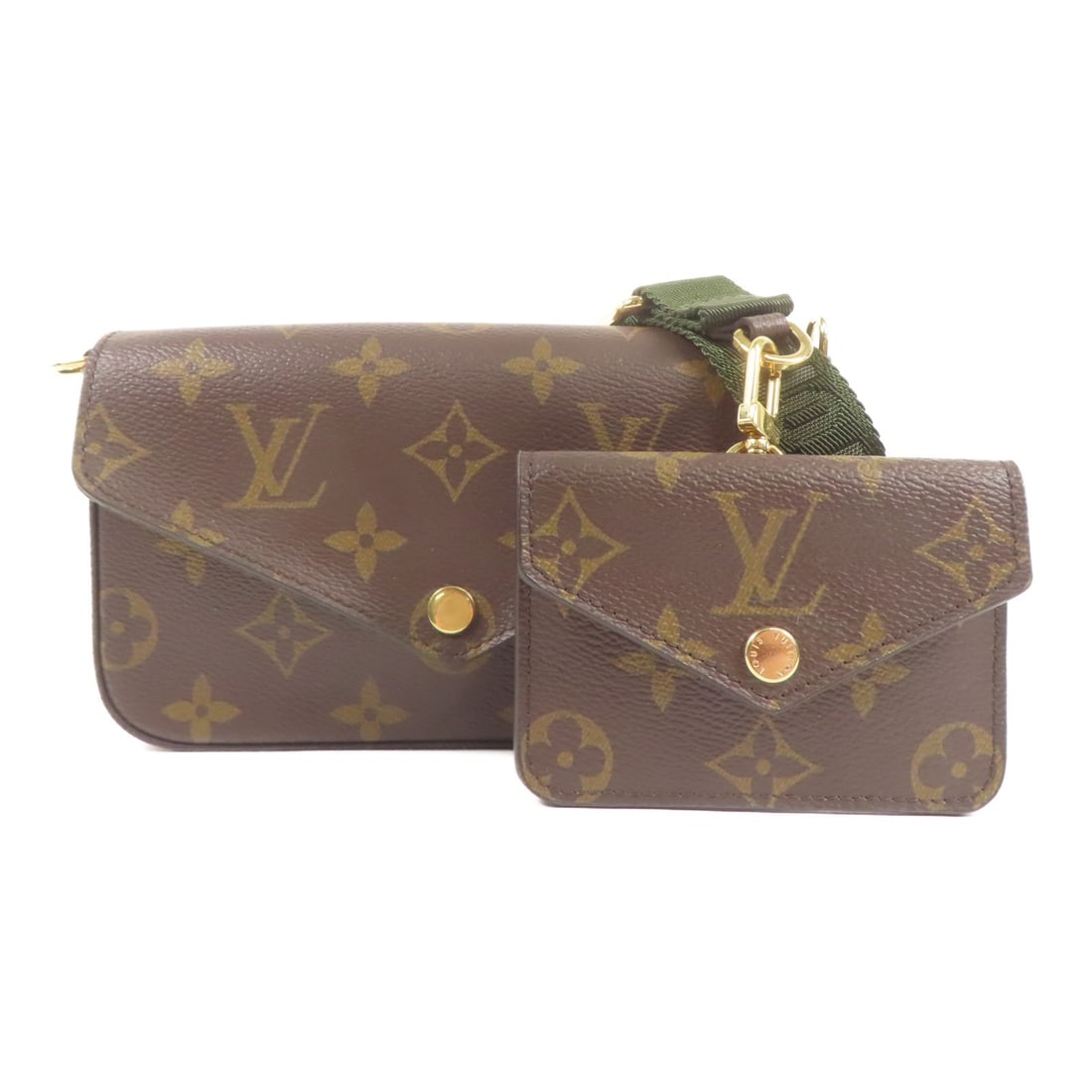Louis Vuitton Felicie Strap & Go Shoulder Bag M80091 Monogram Brown Green: Louis Vuitton Felicie Strap & Go Shoulder Bag M80091 Monogram Brown Green Introducing the LOUIS VUITTON Felicie Strap & Go Shoulder Bag, a stylish accessory perfect for any occasion. Crafted from dura