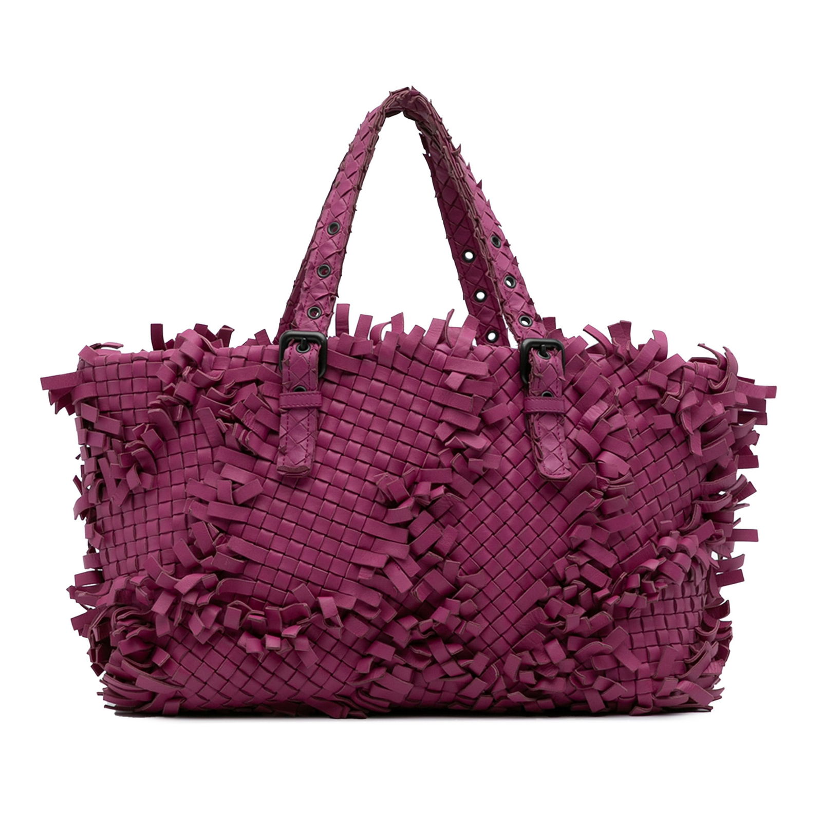 Bottega Veneta Purple Nappa Intrecciato Patchwork Lido Tote Bag (1 of 11)