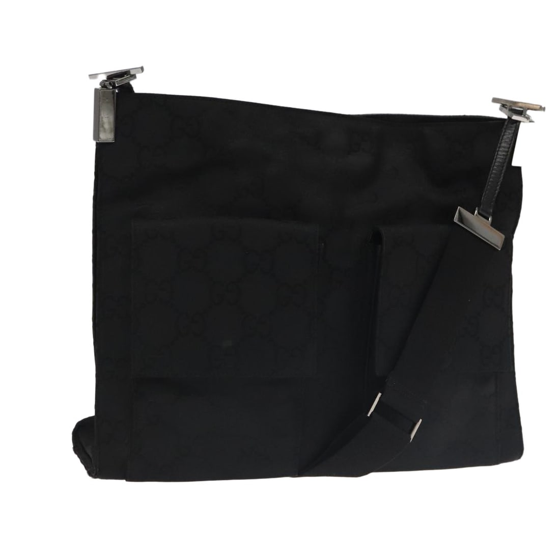 GUCCI GG Canvas Black Shoulder Bag 001 3283 Made in Italy Auth (1 of 18)