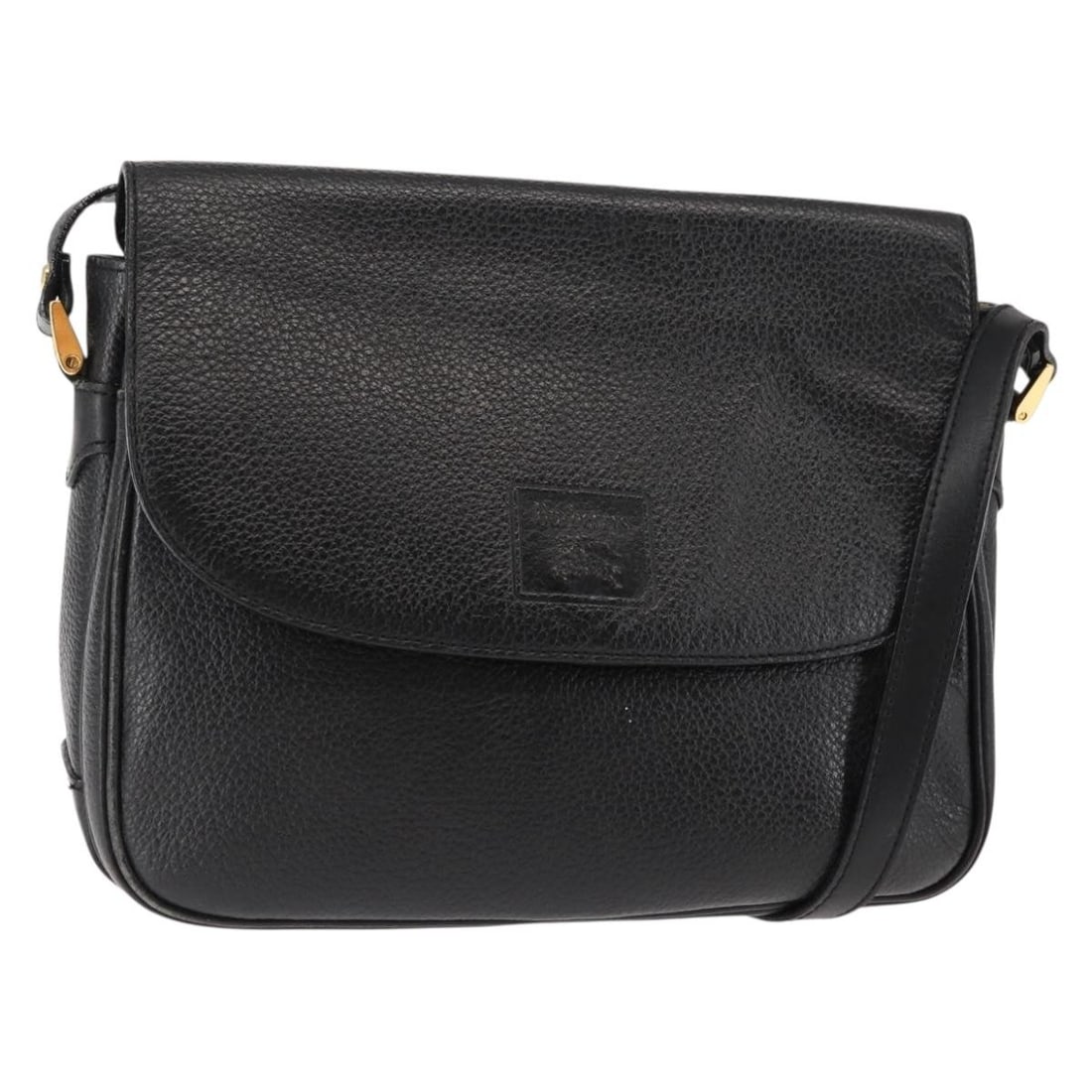 Burberrys Brown Leather Shoulder Bag Gold Accents Auth EP11389 (1 of 18)