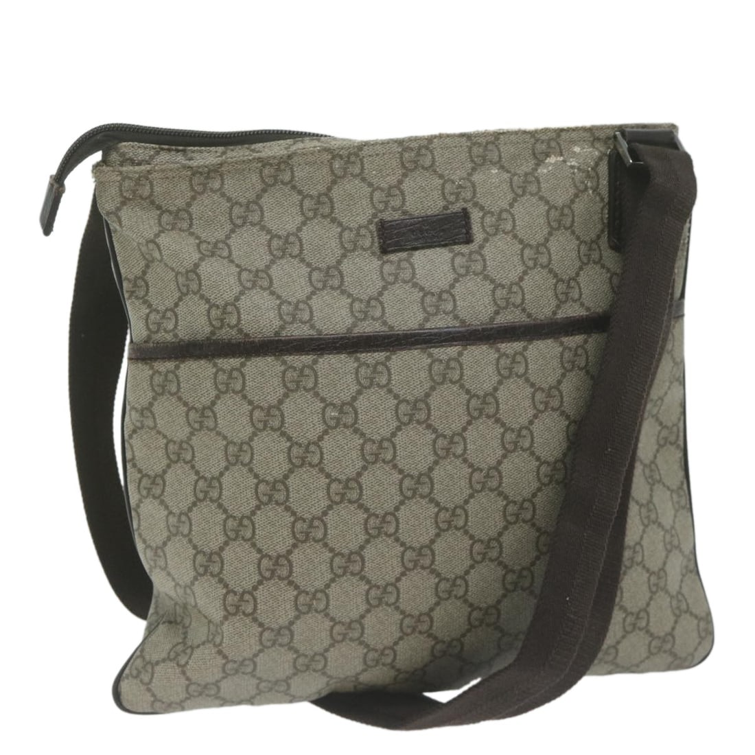 GUCCI GG Supreme Beige Shoulder Bag PVC 141626 Auth Italy (1 of 18)