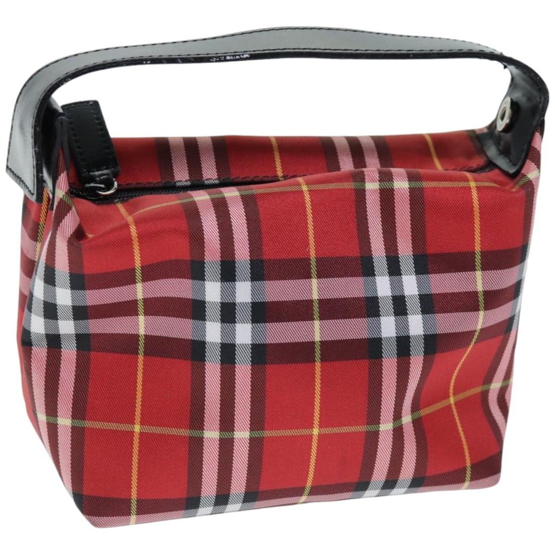 BURBERRY Red Nova Check Nylon Pouch Made in Italy: BURBERRY Red Nova Check Nylon Pouch Made in Italy This BURBERRY Nova Check Hand Pouch is a stylish and practical accessory, crafted from durable nylon in a vibrant red color. Perfect for carrying esse