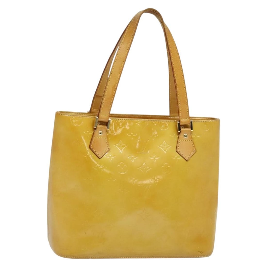 LOUIS VUITTON Monogram Vernis Houston Hand Bag Beige M91004 Patent Leather: LOUIS VUITTON Monogram Vernis Houston Hand Bag Beige M91004 Patent Leather This authentic LOUIS VUITTON Monogram Vernis Houston Hand Bag is crafted from high-quality patent leather in a sophisticated