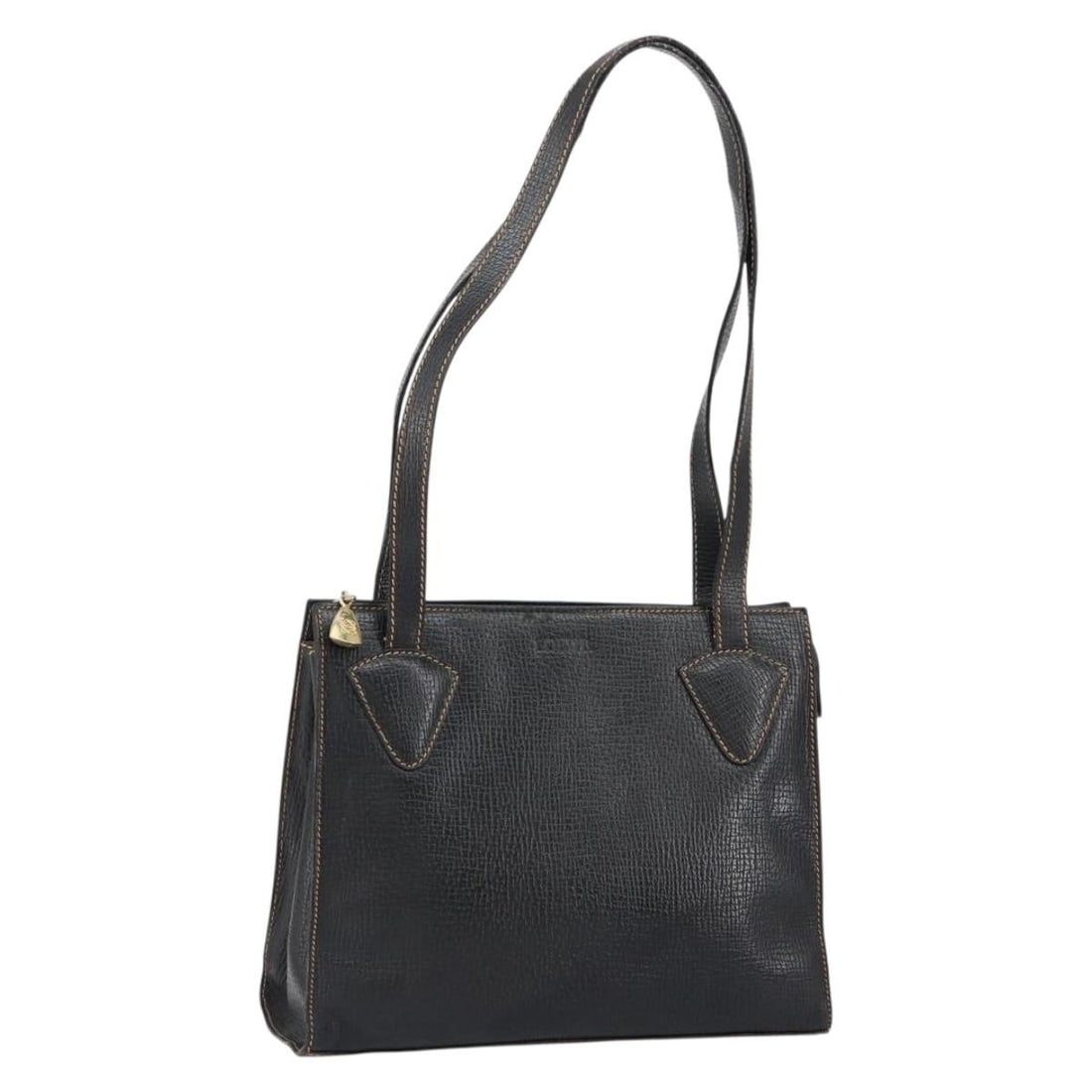 LOEWE Black Gold Leather Tote Bag Authentic Made in Italy (1 of 18)