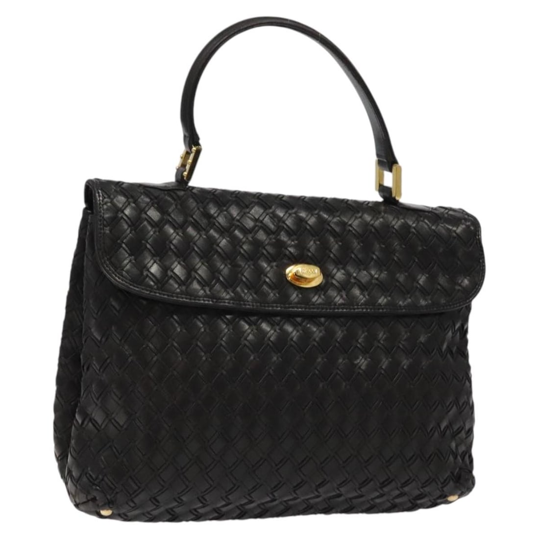 BALLY Black Gold Leather Hand Bag Made in Italy BA2296 (1 of 18)