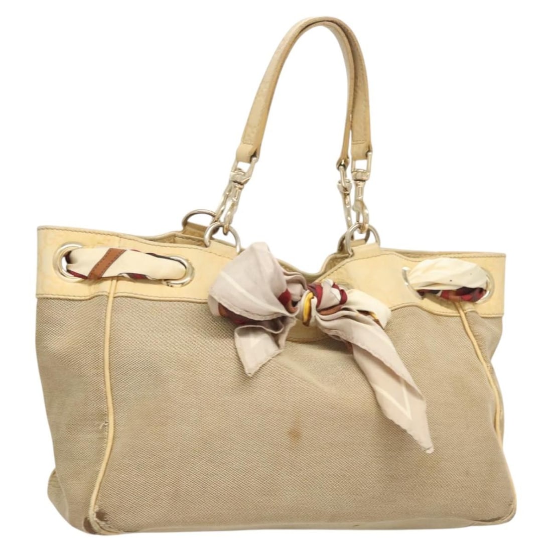 GUCCI GG Canvas Guccissima Tote Bag Beige Gold Leather Made in Italy (1 of 18)