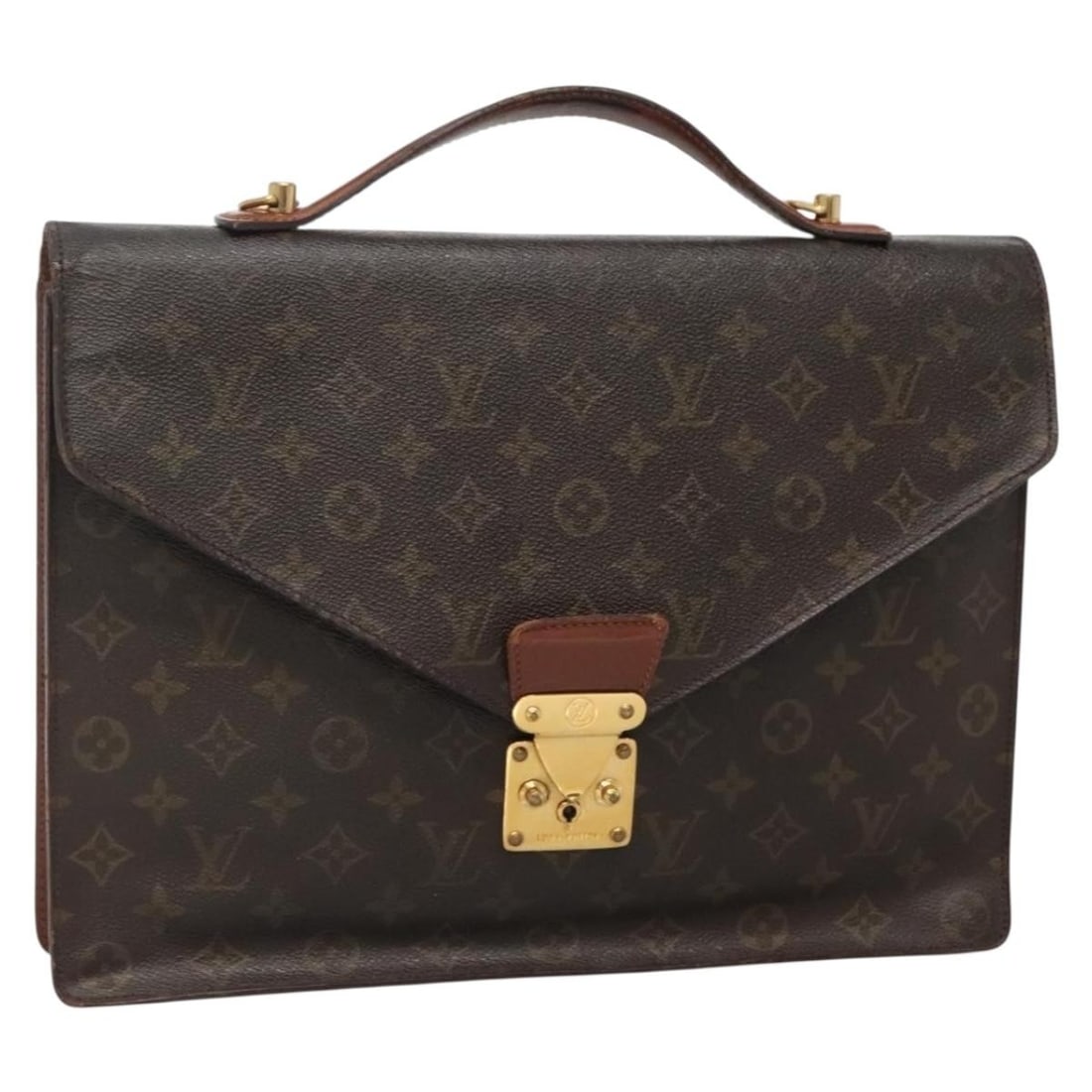 Louis Vuitton Monogram Porte Documents Bandouliere Bag M53338 Auth France (1 of 18)