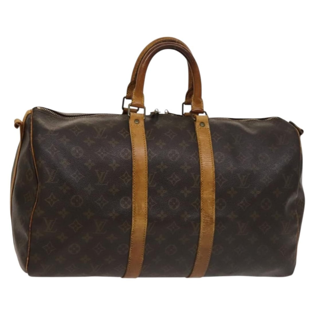 LOUIS VUITTON Monogram Keepall Bandouliere 45 Boston Bag M41418 Auth France (1 of 18)