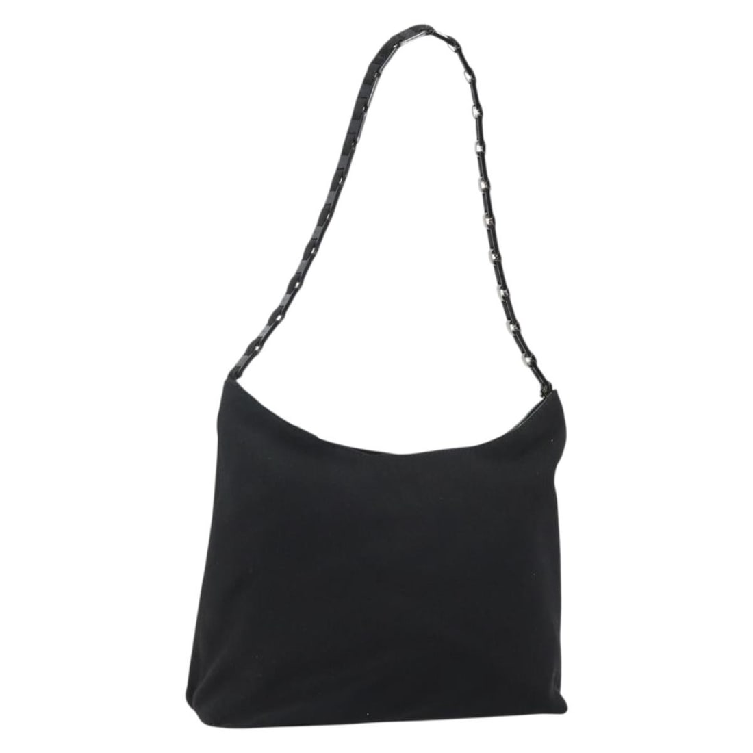 Salvatore Ferragamo Vala Chain Shoulder Bag Black Canvas Made in Italy: Salvatore Ferragamo Vala Chain Shoulder Bag Black Canvas Made in Italy Elevate your accessory collection with this Salvatore Ferragamo Vala Chain Shoulder Bag, crafted in Italy from durable black canv