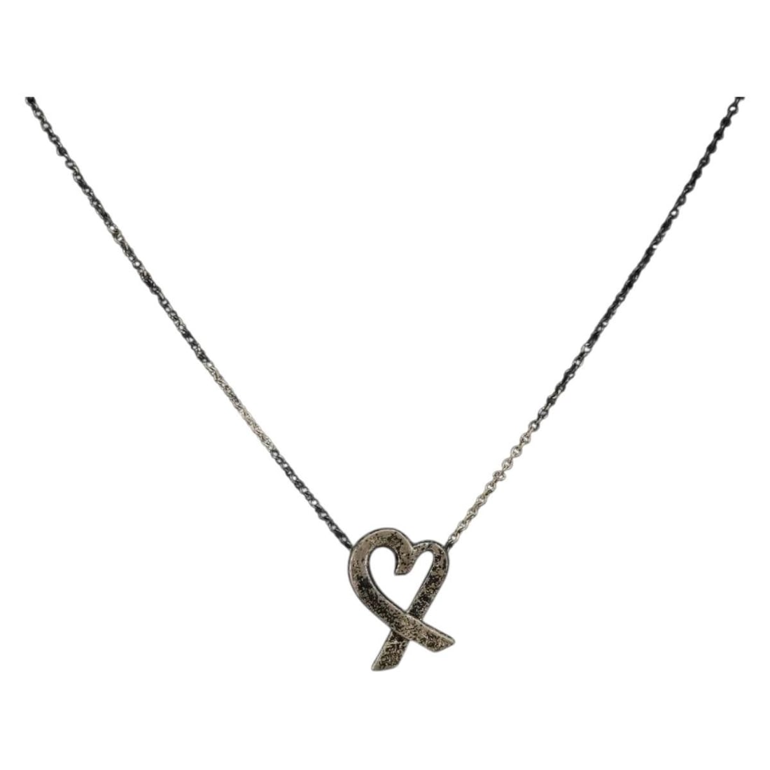 Tiffany & Co. Loving Heart Necklace Ag925 Silver Auth SW1650 (1 of 13)