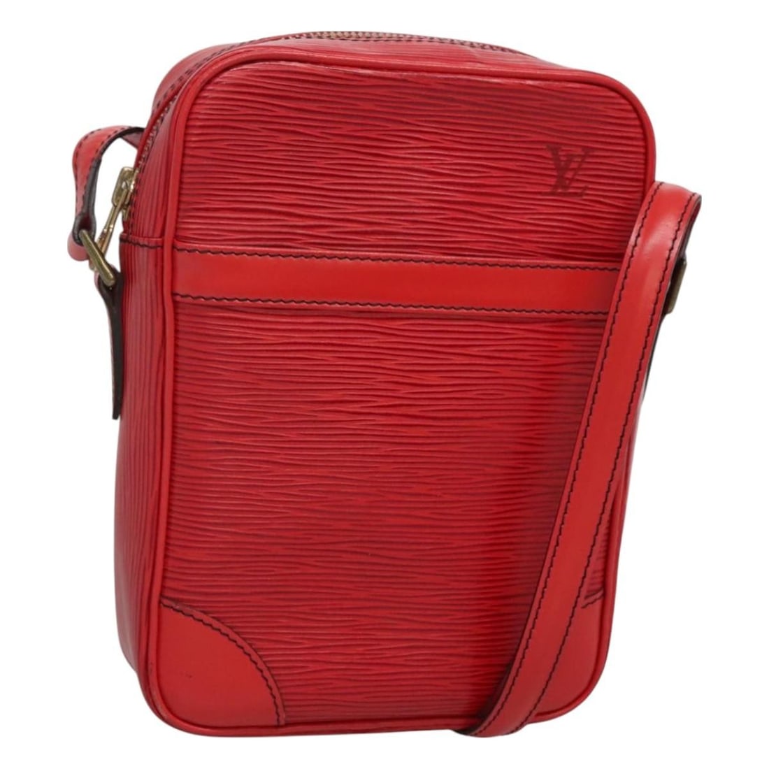 LOUIS VUITTON Epi Danube Red Shoulder Bag M45637 Auth France (1 of 18)