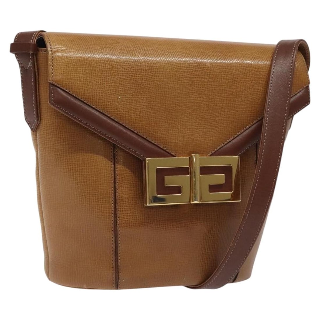 GIVENCHY Brown Gold Leather Shoulder Bag BA1157 Authenticated (1 of 18)