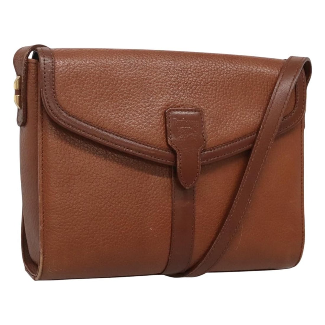 Burberrys Brown Gold Leather Shoulder Bag BA1088 (1 of 18)