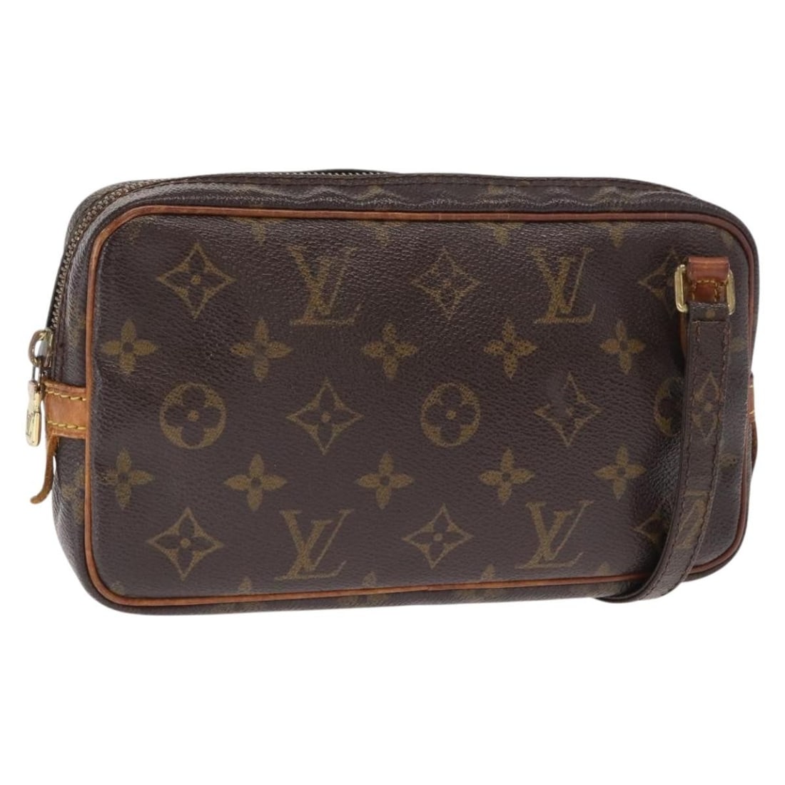 Louis Vuitton Marly Bandouliere Monogram Canvas Shoulder Bag M51828 France: Louis Vuitton Marly Bandouliere Monogram Canvas Shoulder Bag M51828 France This Louis Vuitton Monogram Marly Bandouliere Shoulder Bag features the signature monogram canvas exterior with a classic des