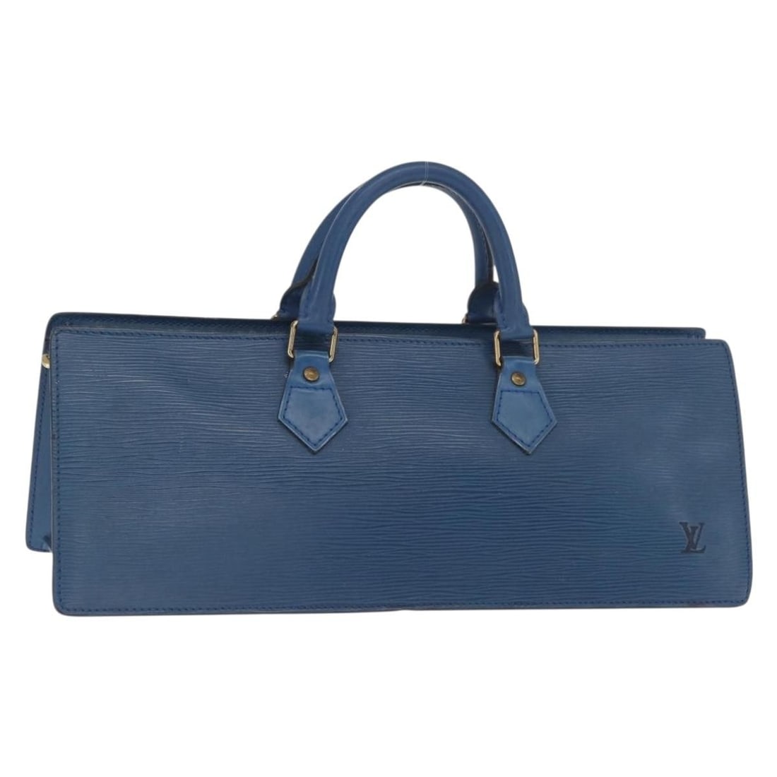 Blue Epi Leather Sac Triangle Handbag by Louis Vuitton M52095: Blue Epi Leather Sac Triangle Handbag by Louis Vuitton M52095 This Louis Vuitton Epi Sac Triangle handbag features a striking blue Epi leather exterior with a distinctive triangular silhouette. Made i