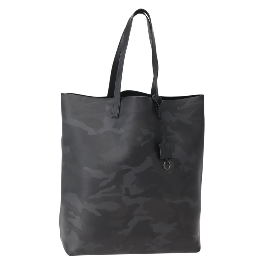 SAINT LAURENT Camouflage Leather Tote Bag Black Gray Made in Italy (1 of 18)