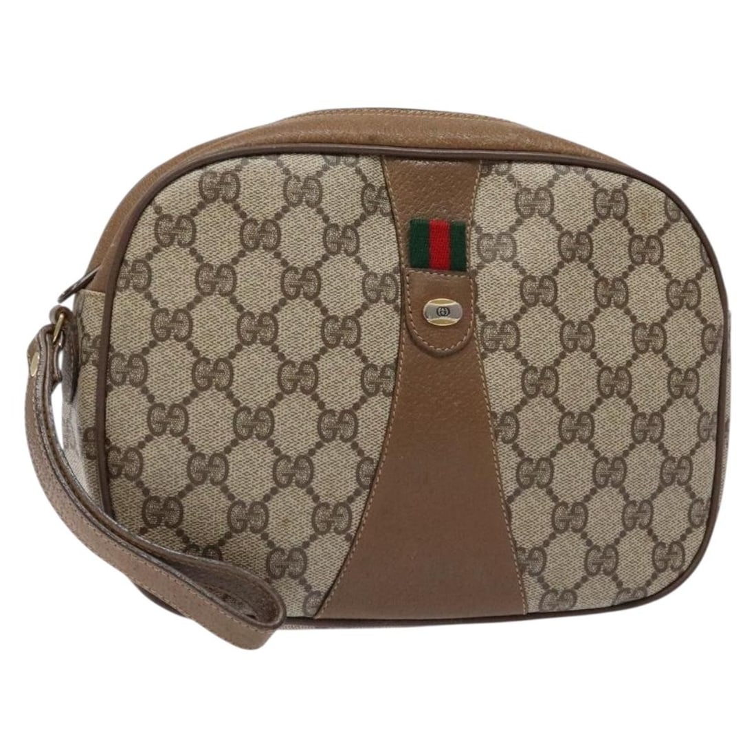 GUCCI GG Supreme Beige PVC Clutch Bag 89 01 034 Made in Italy (1 of 18)