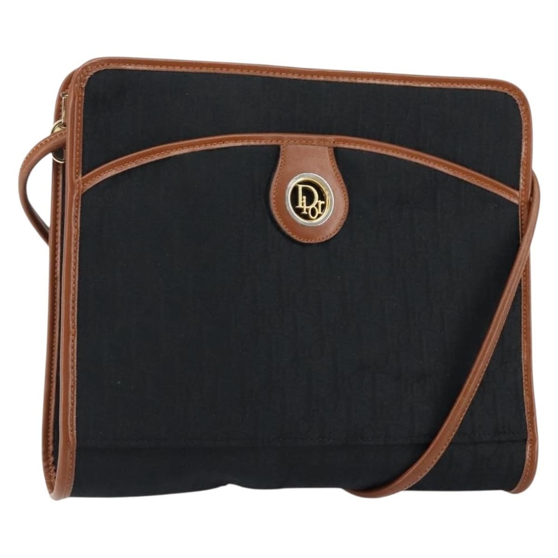 Christian Dior Black Gold Trotter Canvas Shoulder Bag BA7699: Christian Dior Black Gold Trotter Canvas Shoulder Bag BA7699 This authentic Christian Dior Trotter Canvas Shoulder Bag features a stylish combination of black and gold colors. Crafted in France, this