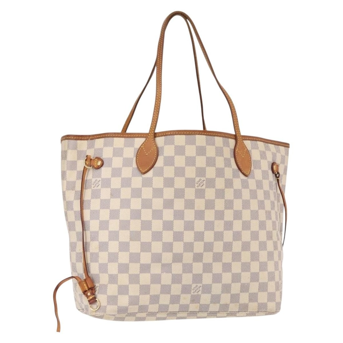 LOUIS VUITTON Damier Azur Neverfull MM Tote Bag N41605 Auth (1 of 18)