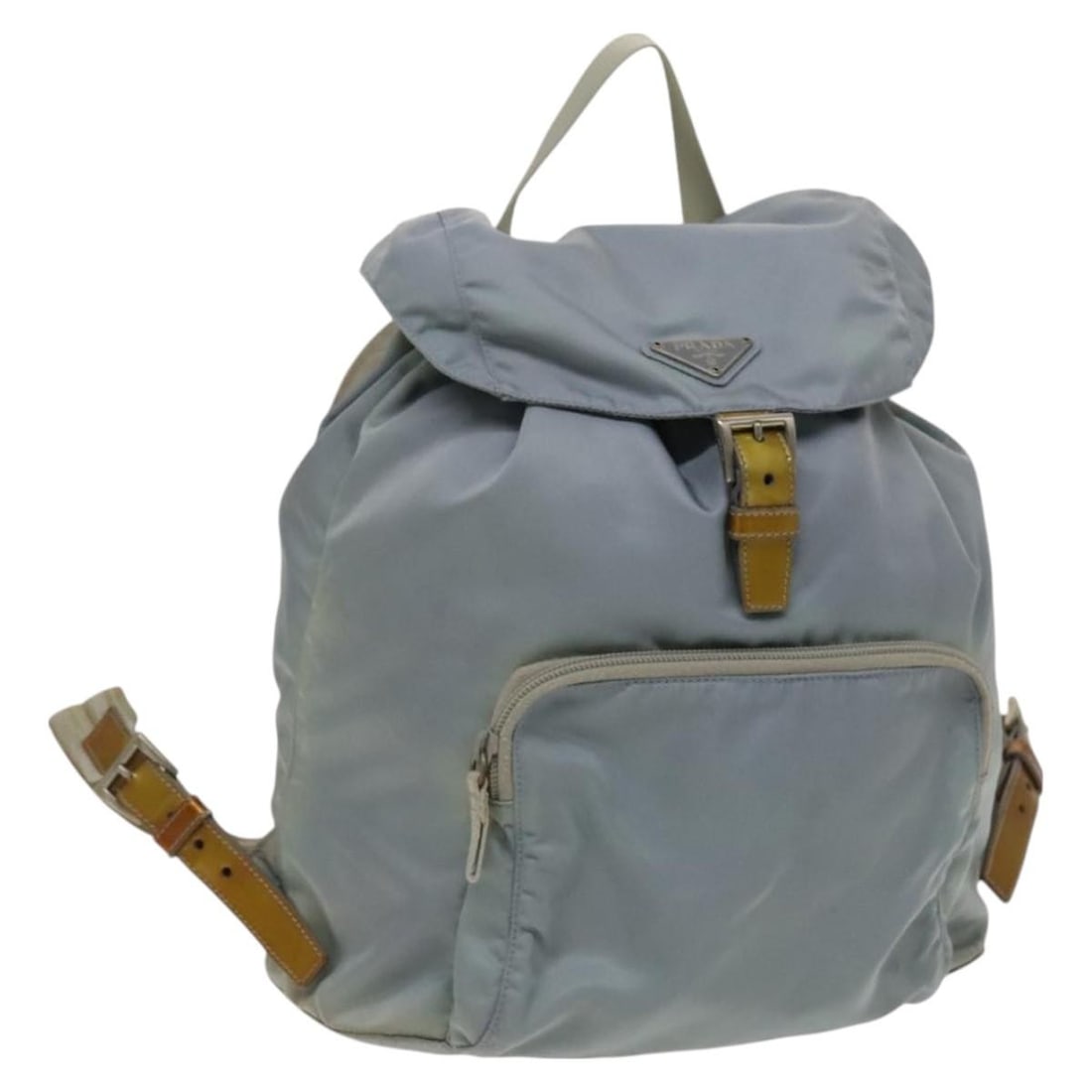 PRADA Light Blue Silver Nylon Backpack Authentic Made in Italy (1 of 18)