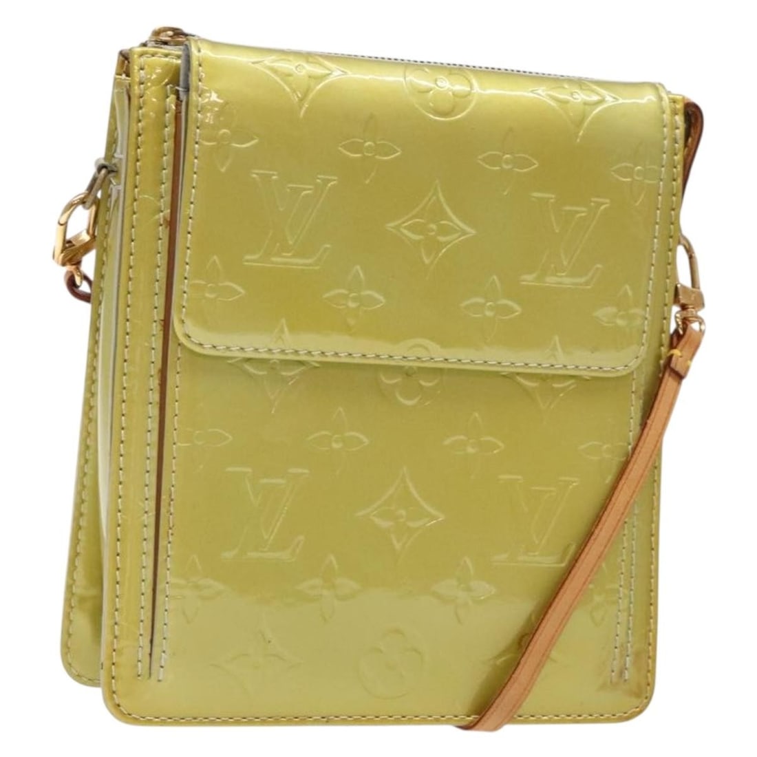 LOUIS VUITTON Monogram Vernis Motto Accessory Pouch Gris M91030 Patent Leather: LOUIS VUITTON Monogram Vernis Motto Accessory Pouch Gris M91030 Patent Leather This LOUIS VUITTON Monogram Vernis Motto Accessory Pouch in Gris is an elegant and functional piece crafted from durable
