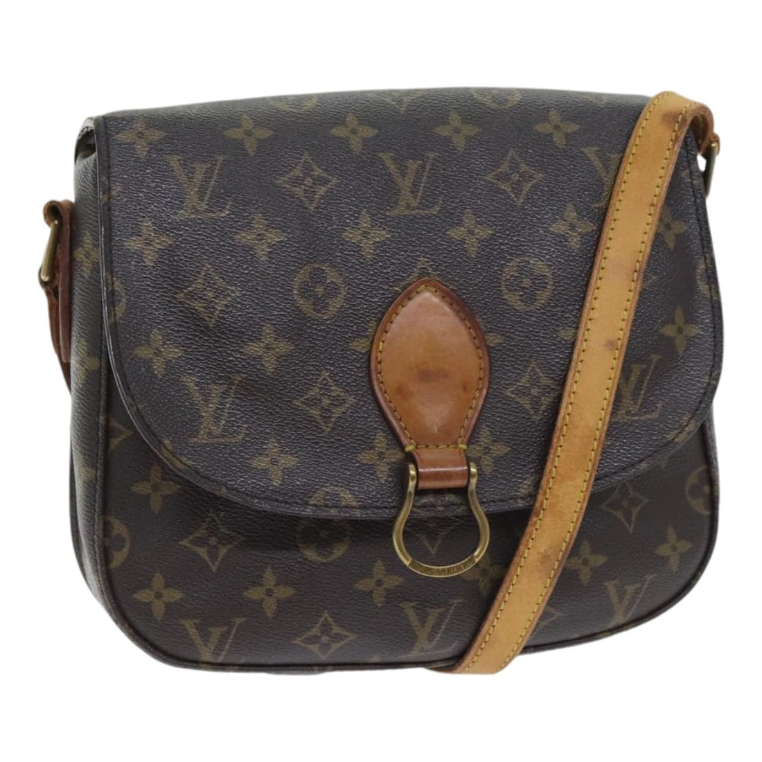 LOUIS VUITTON Monogram Saint Cloud GM Shoulder Bag M51242 Auth France (1 of 18)