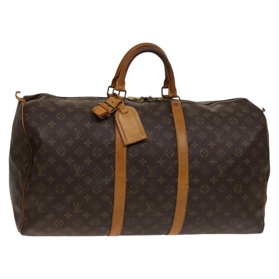 Louis Vuitton Monogram Keepall 55 Boston Bag M41424 Auth France: Louis Vuitton Monogram Keepall 55 Boston Bag M41424 Auth France The LOUIS VUITTON Monogram Keepall 55 Boston Bag is a timeless travel companion, showcasing the classic Monogram Canvas in a versatile d