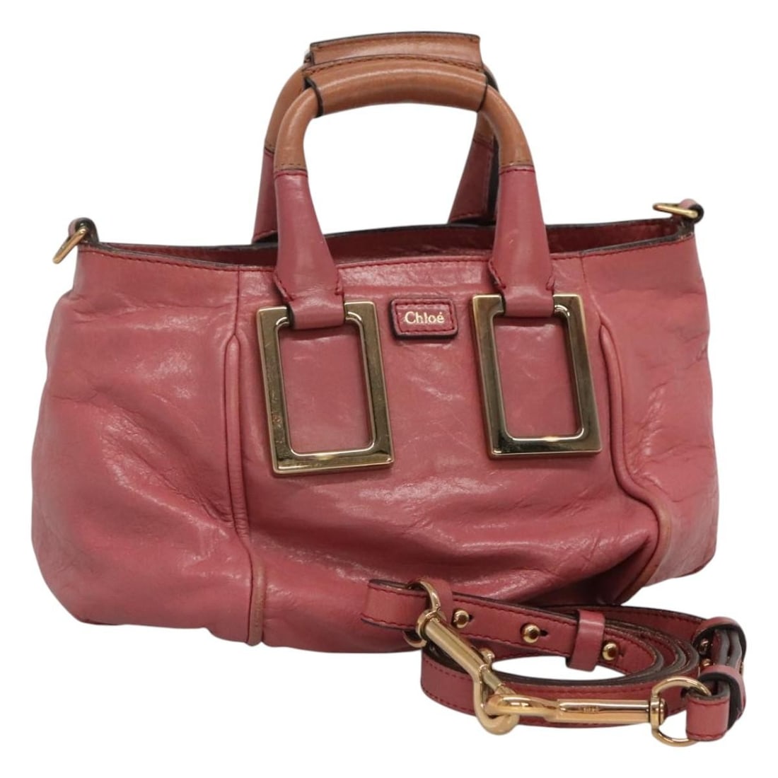 Pink Leather Chloe Etel Two Way Handbag with Shoulder Strap (1 of 18)