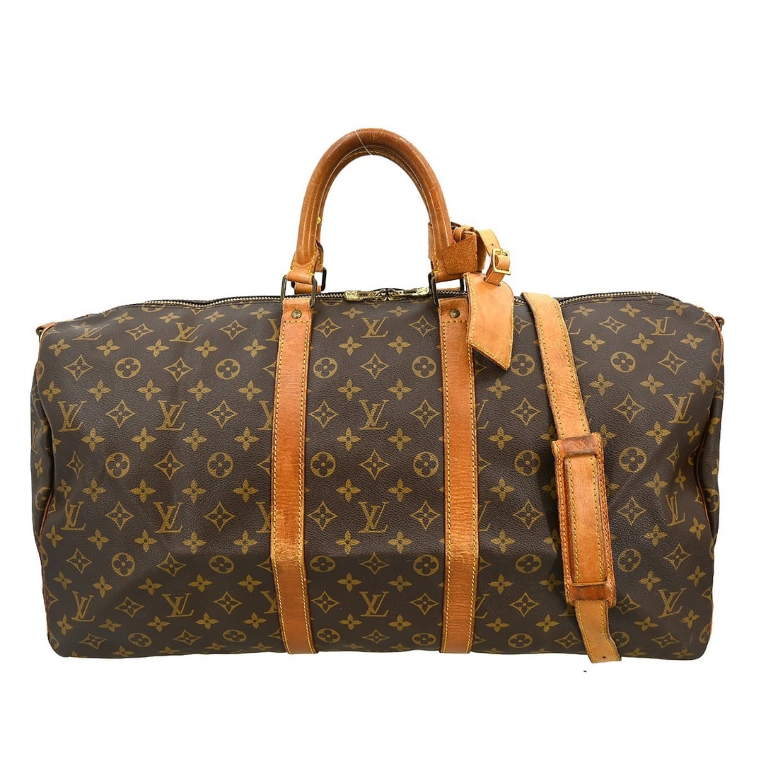 Louis Vuitton Keepall Bandouliere 55 Monogram Canvas Vintage Duffle Travel Bag (1 of 10)