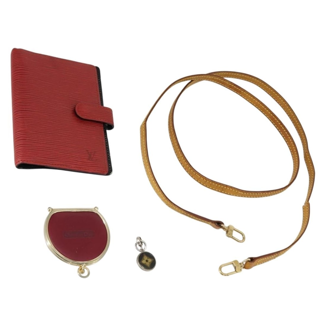 Set of Four Trotter Canvas Red Accessories from Louis Vuitton and Christian Dior (1 of 18)