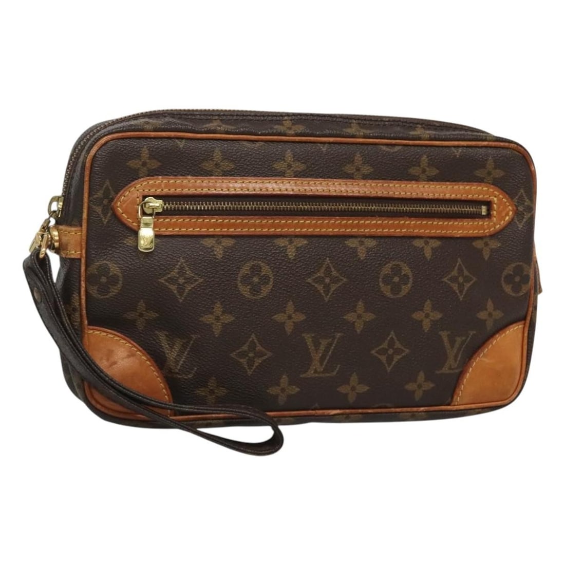 LOUIS VUITTON Monogram Marly Dragonne GM Clutch Bag M51825 France: LOUIS VUITTON Monogram Marly Dragonne GM Clutch Bag M51825 France This exquisite LOUIS VUITTON Monogram Marly Dragonne GM Clutch Bag is a stylish accessory that embodies luxury and sophistication. Cra