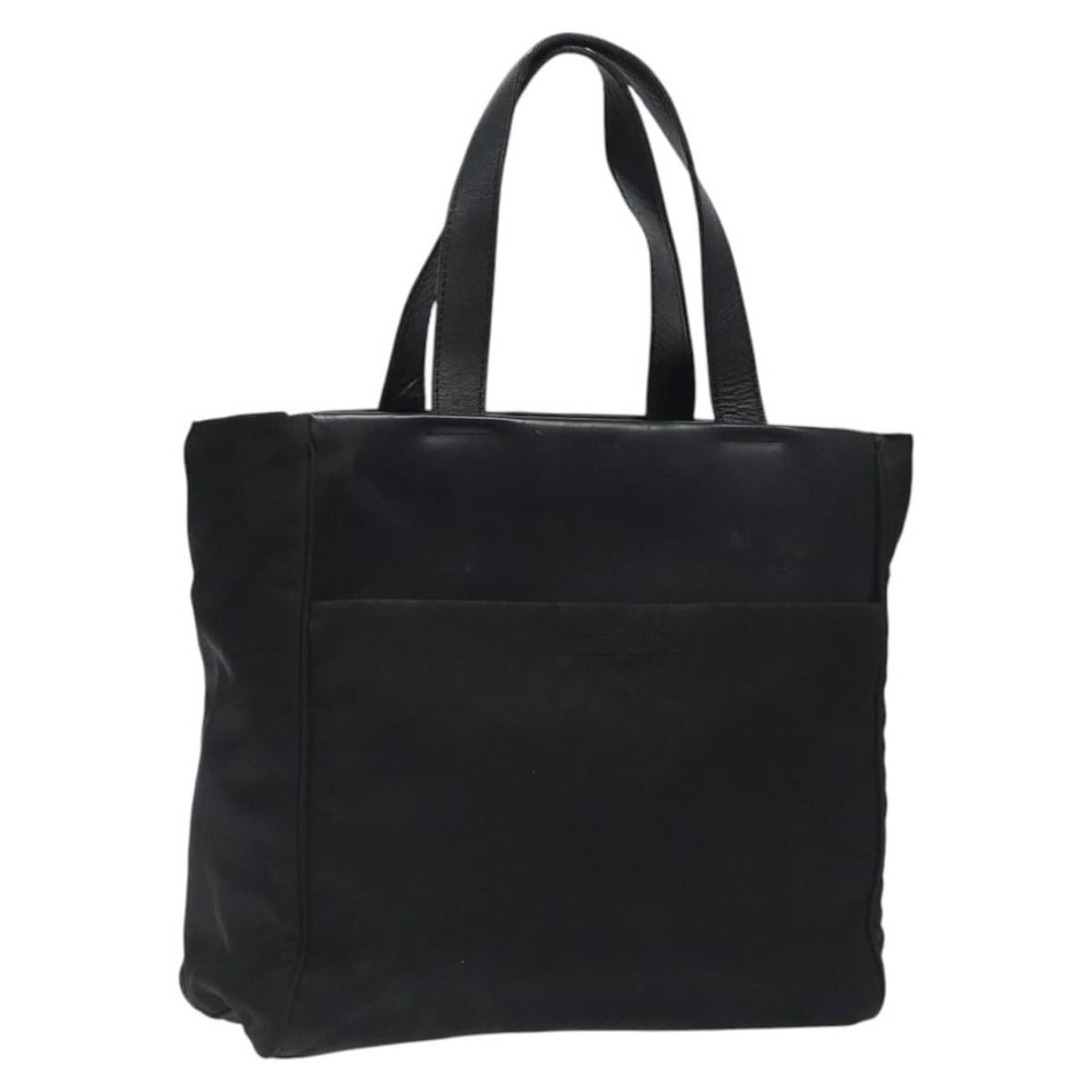 PRADA Black Silver Nylon Tote Bag Made in Italy: PRADA Black Silver Nylon Tote Bag Made in Italy This authentic PRADA tote bag showcases a sleek design crafted from durable nylon in a striking black and silver color combination. Originating from Ita