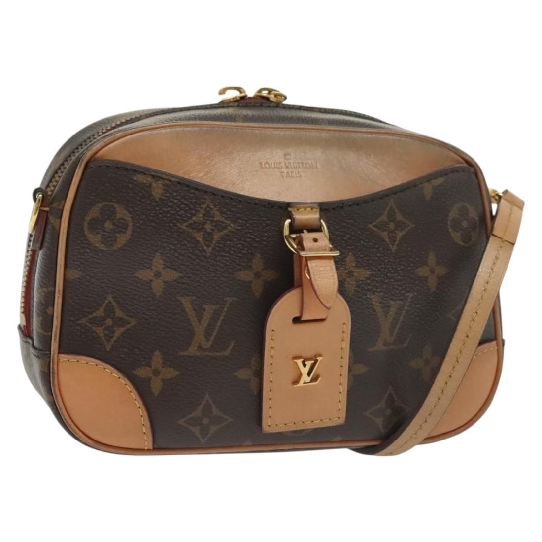 Louis Vuitton Monogram Deauville Mini Shoulder Bag M45528 Made in France: Louis Vuitton Monogram Deauville Mini Shoulder Bag M45528 Made in France Introducing the LOUIS VUITTON Monogram Deauville Mini Shoulder Bag (M45528), an iconic piece that embodies luxury and style. Cr