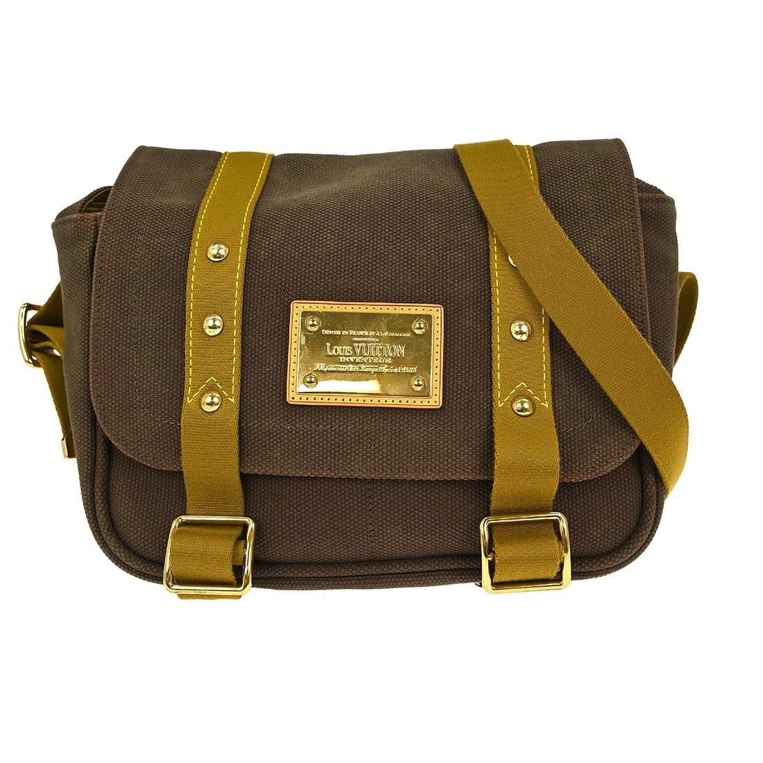 Louis Vuitton Antigua Brown Canvas Shoulder Bag PM M40080 (1 of 9)