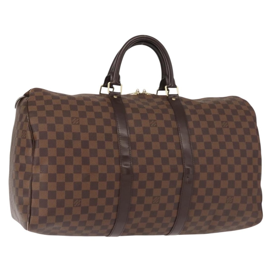 LOUIS VUITTON Damier Ebene Keepall 50 Boston Bag N41427 Auth France (1 of 18)