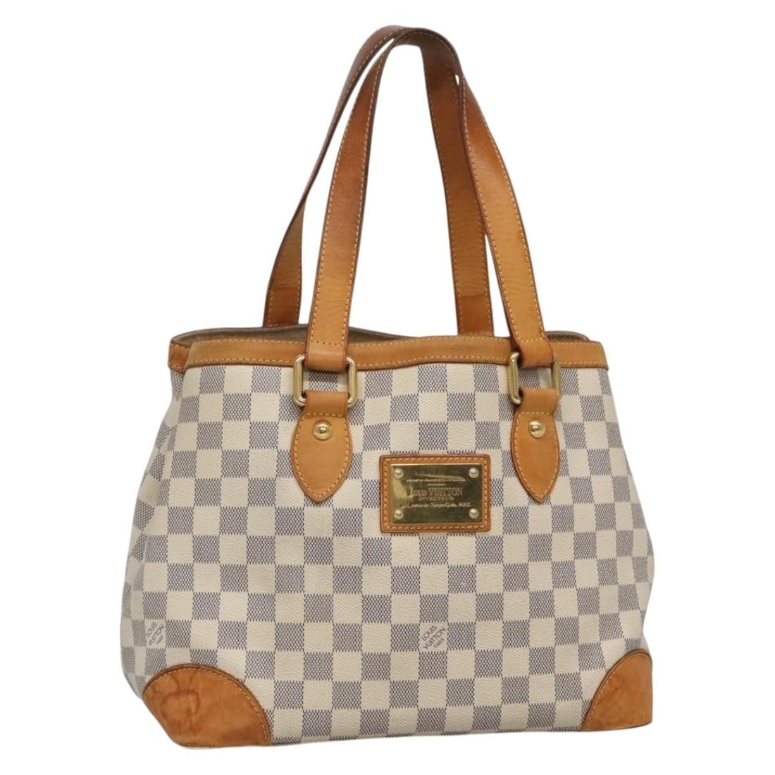 LOUIS VUITTON Damier Azur Hampstead PM Tote Bag N51207 Auth (1 of 18)
