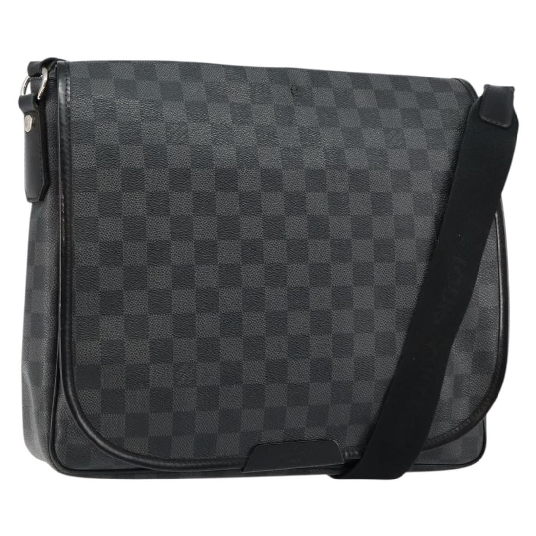 LOUIS VUITTON Damier Graphite District GM Shoulder Bag N41271 Auth (1 of 18)