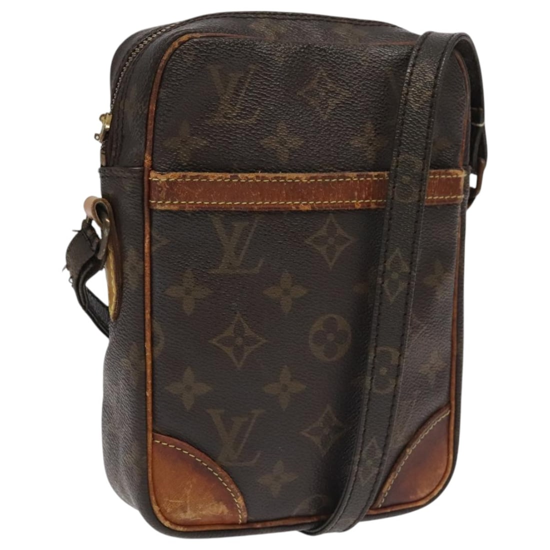 LOUIS VUITTON Monogram Danube Shoulder Bag M45266 Auth France: LOUIS VUITTON Monogram Danube Shoulder Bag M45266 Auth France Introducing the LOUIS VUITTON Monogram Danube Shoulder Bag (Model: M45266), a stylish accessory crafted in France from durable Monogram Ca